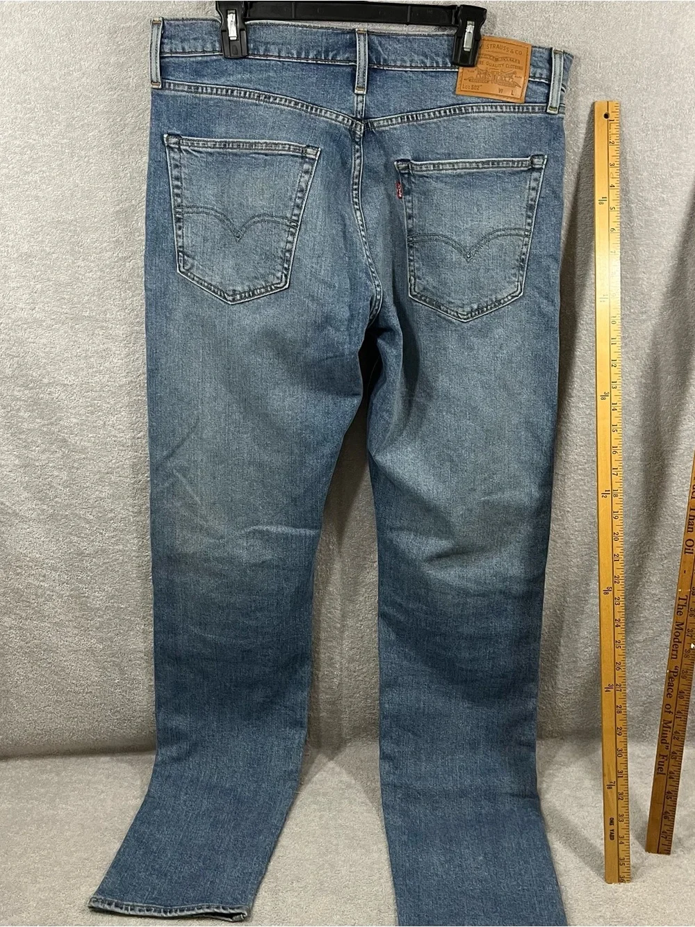LEVI'S Premium 502 Jeans MENS REGULAR TAPER STRETCH 36 X 38 Light Wash